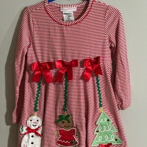 Bonnie Jean Red Striped Dress